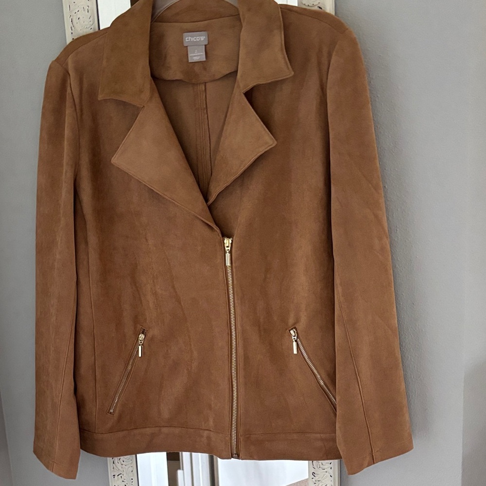 Chico’s suede ladies Jacket size 2.    $29